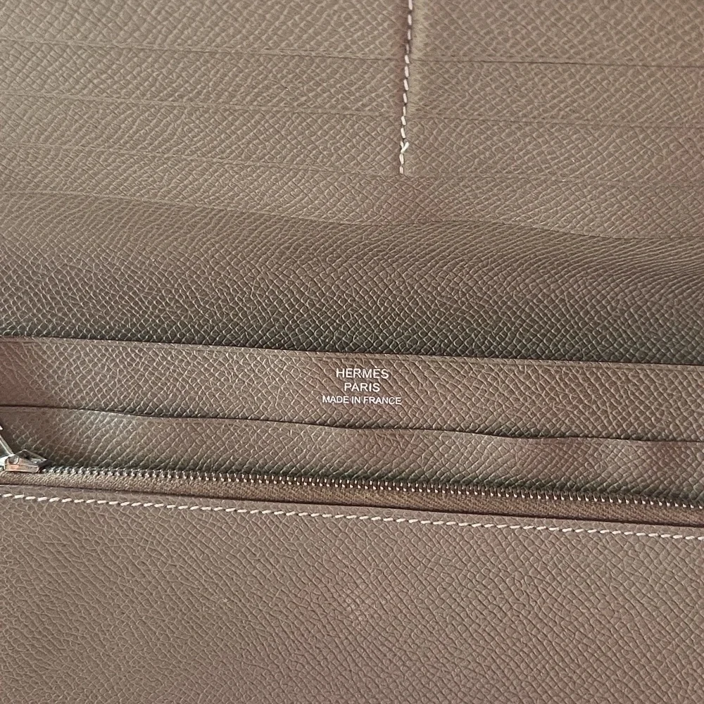 Hermes Brown Leather Organizer
